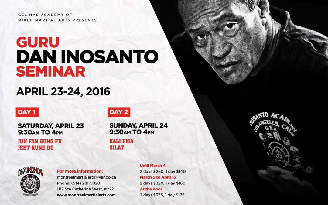 Dan Inosanto Seminar — Montreal